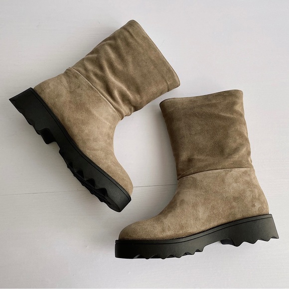 ✨New AEROSOLES Simple Suede Slouchy Short Boots 7.5M - Picture 5 of 10